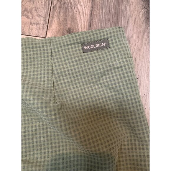 Woolrich Women’s 14 Sage Plaid Checkered Pants Style #1044 Polyester Blend Flat - Picture 5 of 6